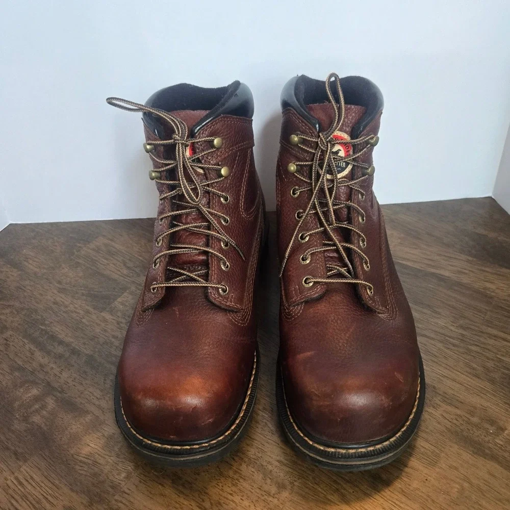 Irish Setter Red Wing 83624 Mens 10.5 E2 Brown Leather Steel Toe Work Boots EH